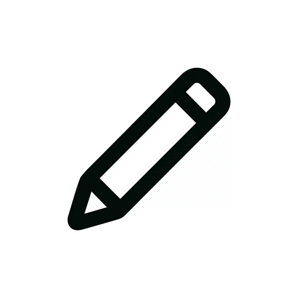 Simple Outline Pencil Write Edit Tool Icon