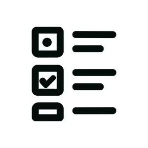 Minimalist Outline Checklist Task Management List Icon