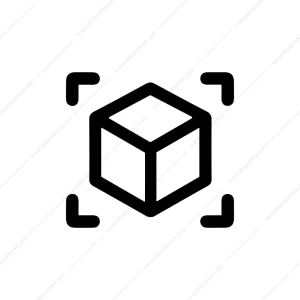 Outline Simple Cube Scan Focus Frame Icon