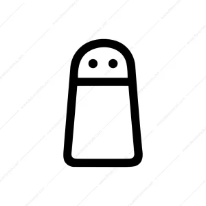 Minimalist Outline Salt Shaker Container Kitchenware Icon