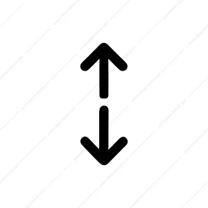 Simple Line Style Up Down Arrow Direction Icon