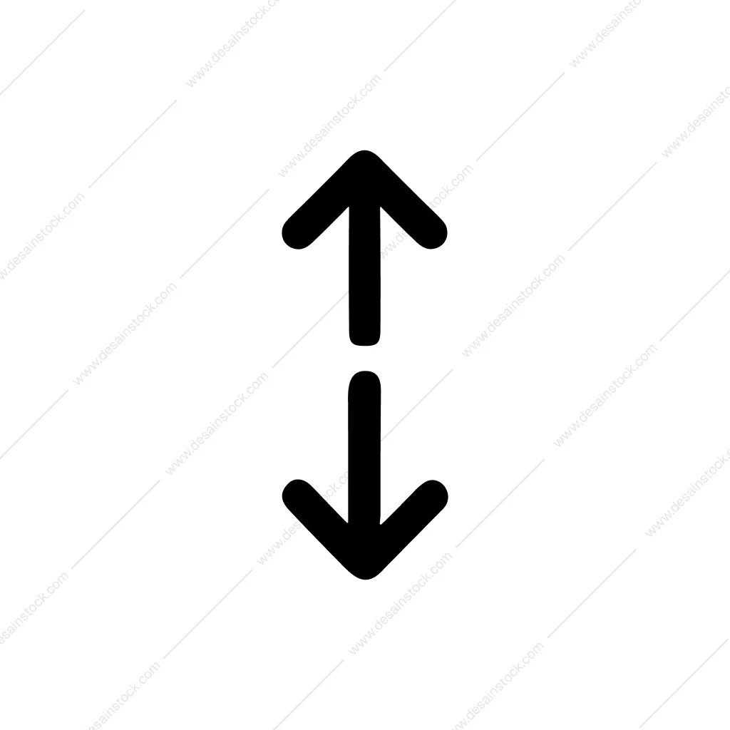 Simple Line Style Up Down Arrow Direction Icon