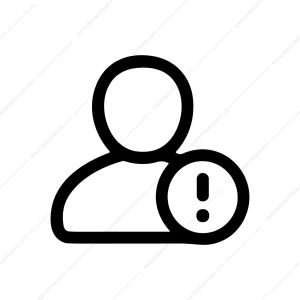 Outline Simple Person Exclamation Point Icon Sign Shape