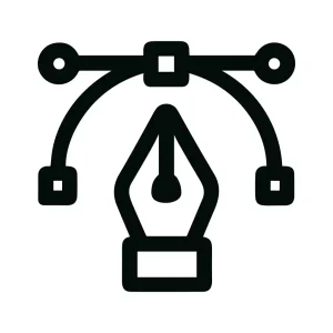 Outline Simple Pen Tool Curve Shape Element Icon