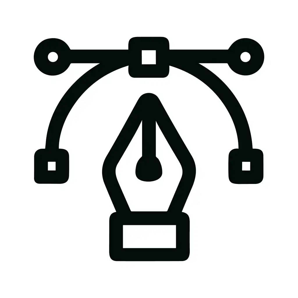Outline Simple Pen Tool Curve Shape Element Icon