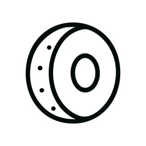 Simple Outline Donut Glazed Sprinkled Dessert Food Icon
