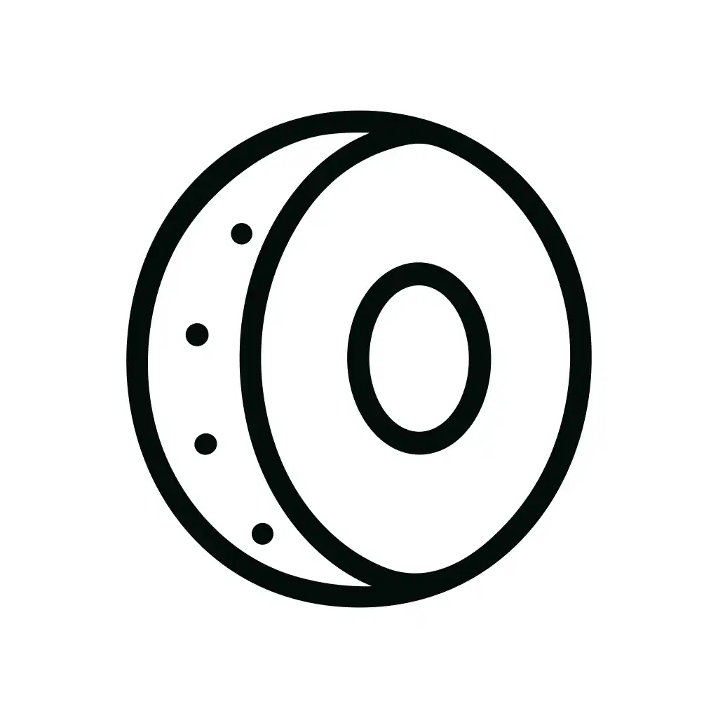 Simple Outline Donut Glazed Sprinkled Dessert Food Icon
