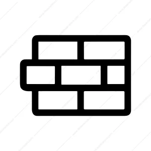 Outline Rounded Brick Wall Construction Element Shape Icon