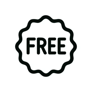 Simple Wavy Border Free Label Badge Icon