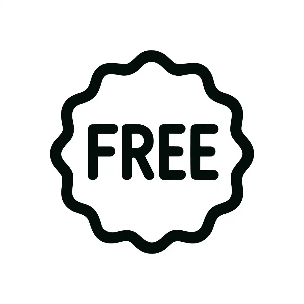 Simple Wavy Border Free Label Badge Icon
