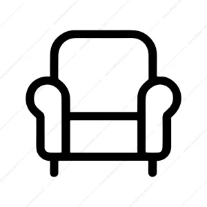 Simple Outline Furniture Chair Interior Home Icon