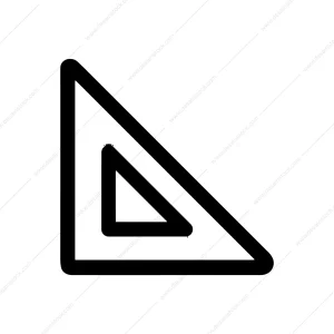 Outline Simple Triangle Geometric Shape Ruler Icon