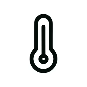 Simple Outline Style Thermometer Temperature Check Medical Health Icon