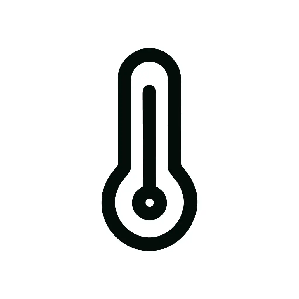 Simple Outline Style Thermometer Temperature Check Medical Health Icon