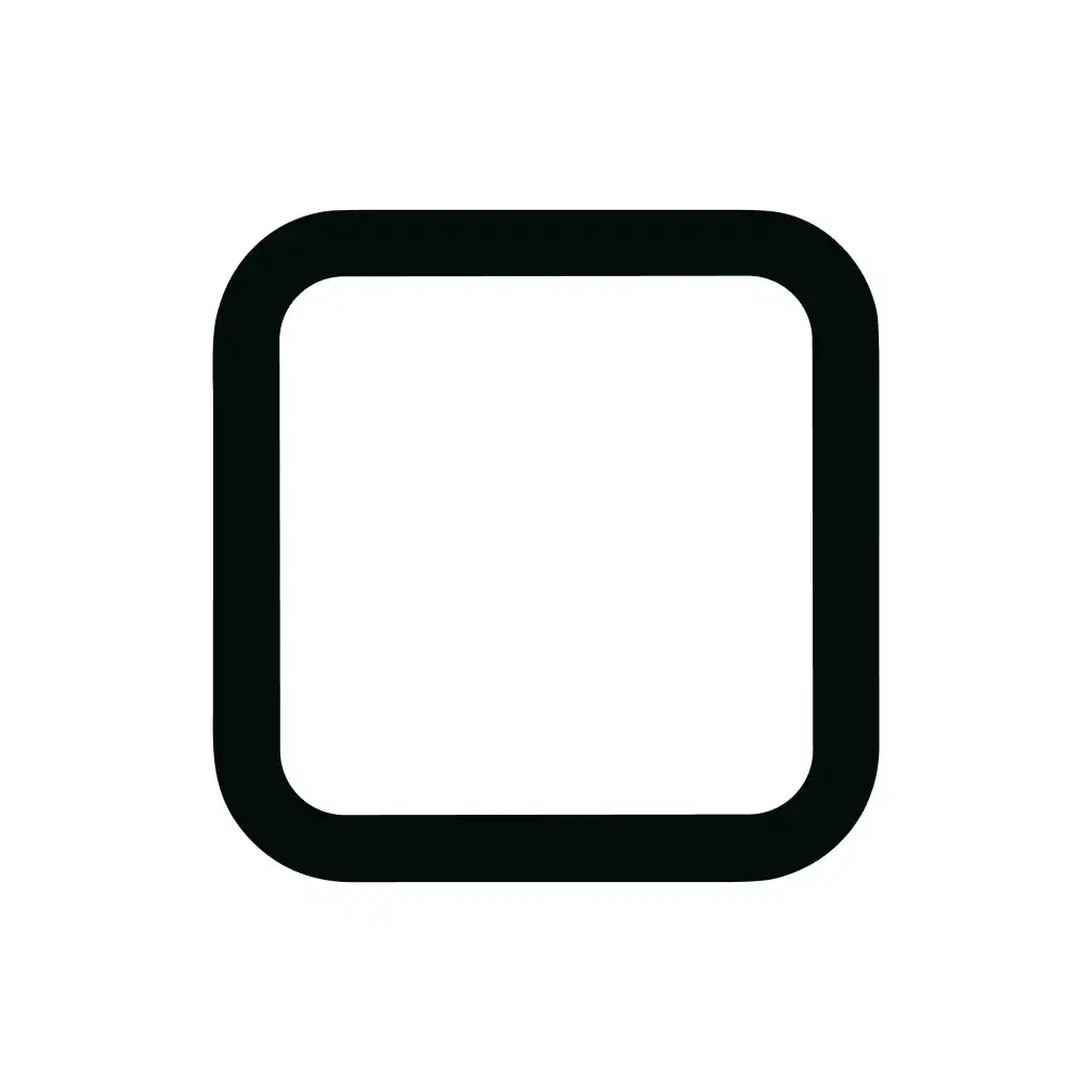 Line Rounded Corner Square Shape Symbol Icon