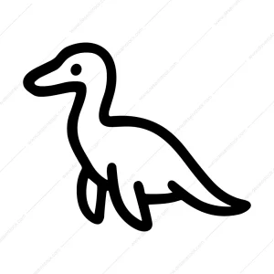 Outline Simple Loch Ness Monster Minimalist Shape Icon