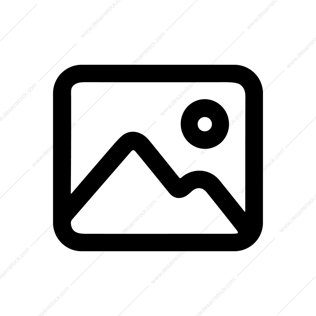 Line Simple Landscape Mountain Sun Icon Image Symbol