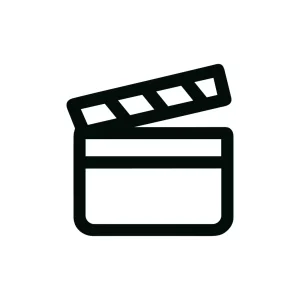 Simple Outline Isolated Clapperboard Film Industry Symbol