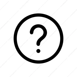 Simple Line Question Mark Circle Outline Icon
