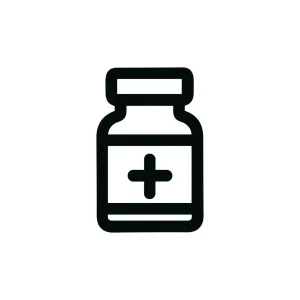 Simple Line Drawing Medicine Bottle Drug Container Icon