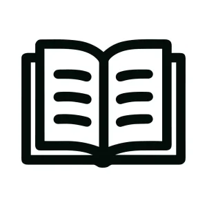 Simple Outline Style Open Book Education Symbol Icon