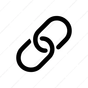 Simple Line Style Linked Chain Connection Icon Symbol