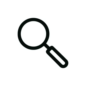Simple Line Style Magnifying Glass Search Icon for UI UX Design