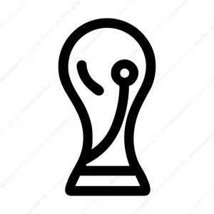 Simple Line Art Trophy Award Championship Icon