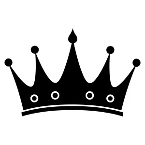 Elegant Simple Silhouette Crown Symbol Royalty Icon