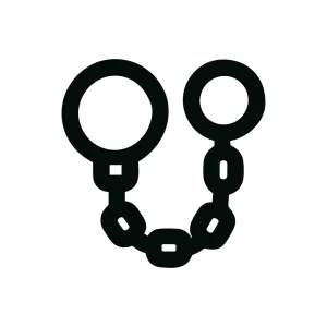 Lineart Simple Handcuffs Symbol Criminal Justice Outline Icon