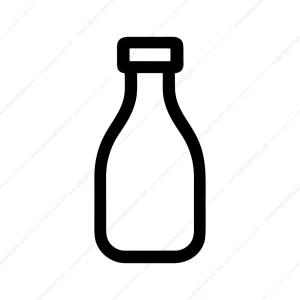 Simple Outline Milk Bottle Container Symbol Icon