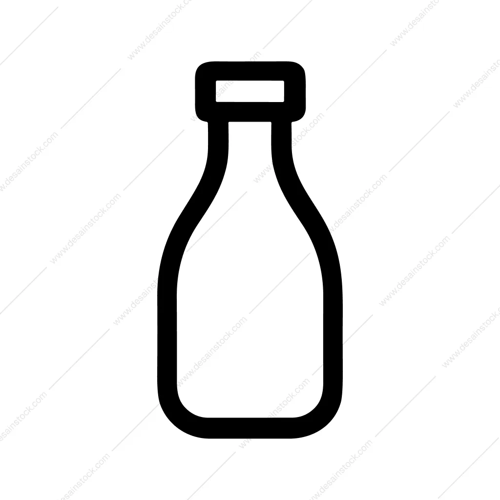Simple Outline Milk Bottle Container Symbol Icon
