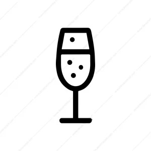 Outline Simple Champagne Glass Drink Celebration Icon