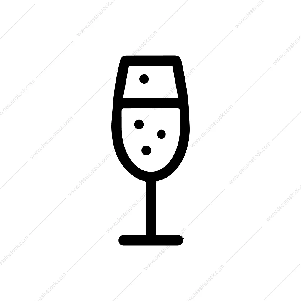 Outline Simple Champagne Glass Drink Celebration Icon