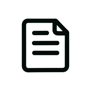 Simple Outline Paper Document File Page Icon