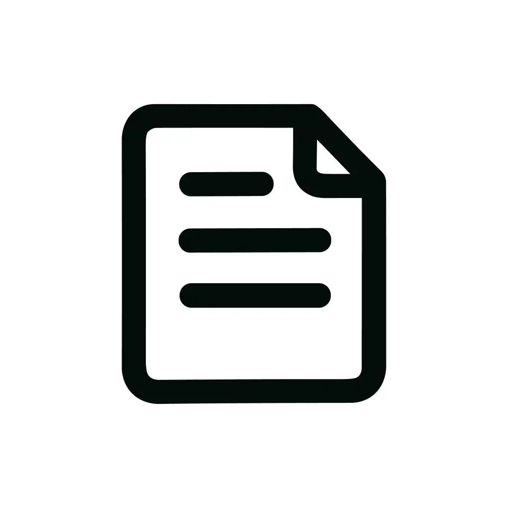 Simple Outline Paper Document File Page Icon