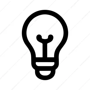 Simple Line Lightbulb Idea Innovation Symbol Icon