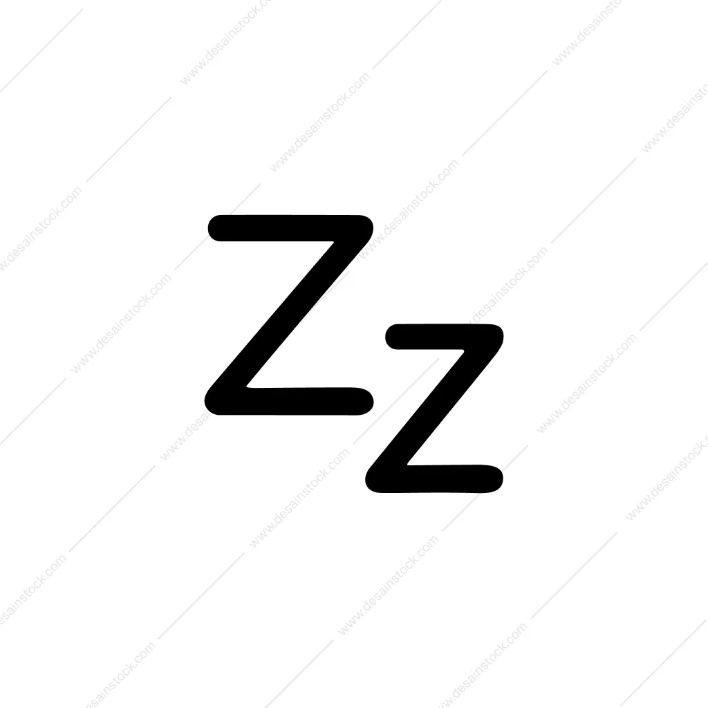 Simple Bold Zzz Sleepy Sign Symbol Icon