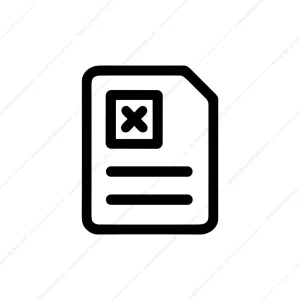 Simple Outline Paper Reject Document Symbol Icon