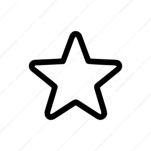 Simple Outline Isolated Star Shape Graphic Element