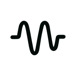 Simple Black Line Sound Wave Graphic Illustration