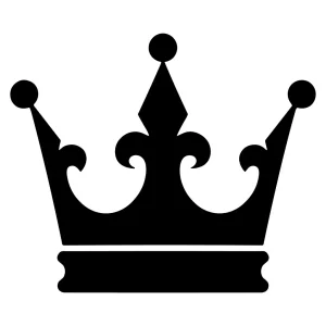 Elegant Silhouette Crown Royal Authority Symbol Illustration