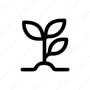 Simple Line Sprout Growing Plant Organic Nature Icon