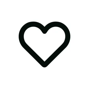 Simple Outline Love Heart Shape Romance Icon