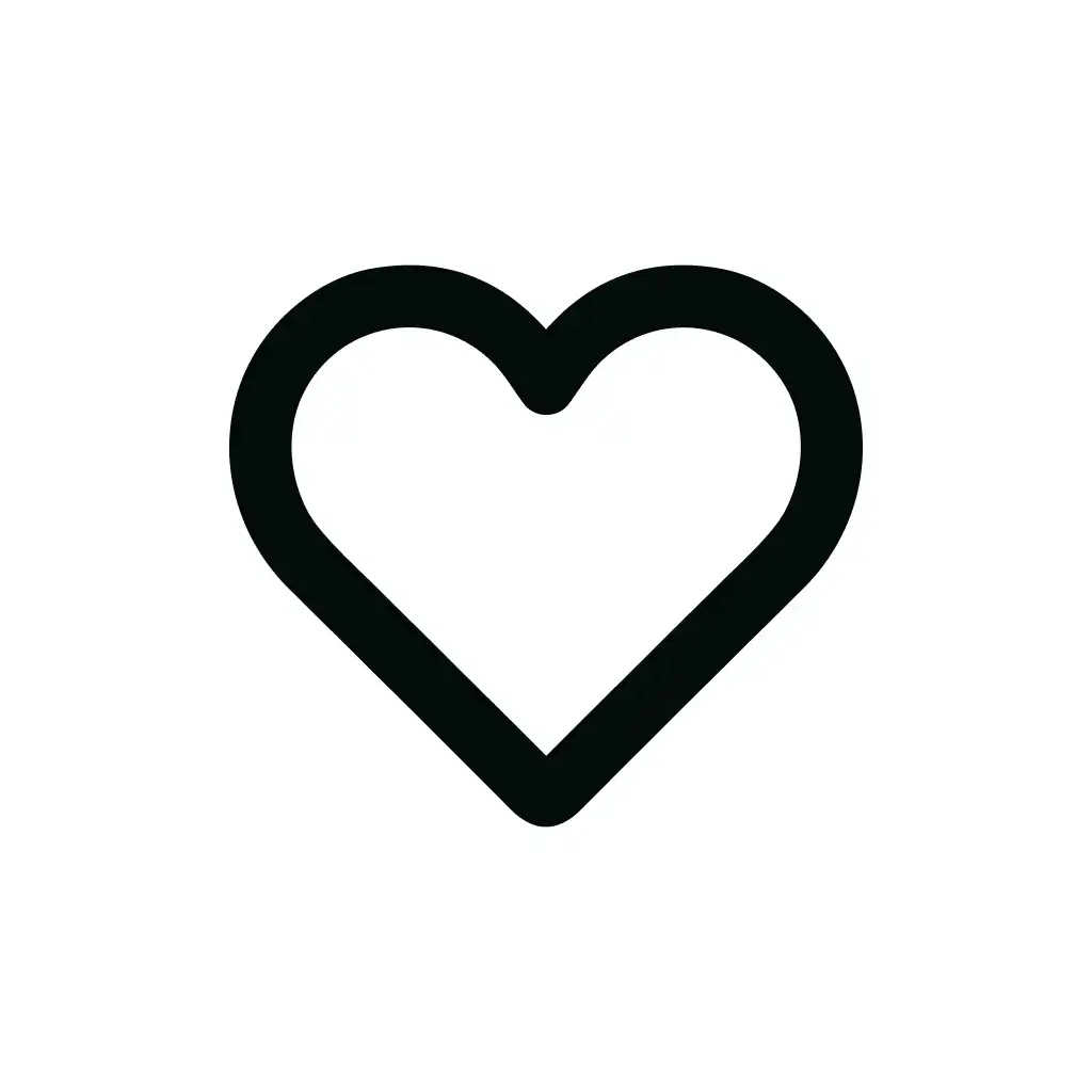 Simple Outline Love Heart Shape Romance Icon