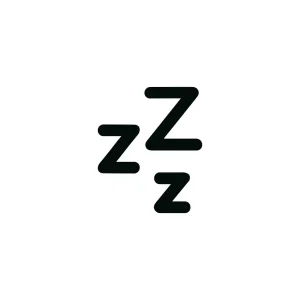 Simple Line Zzz Symbol Indicating Sleep or Nap in Black Color Icon