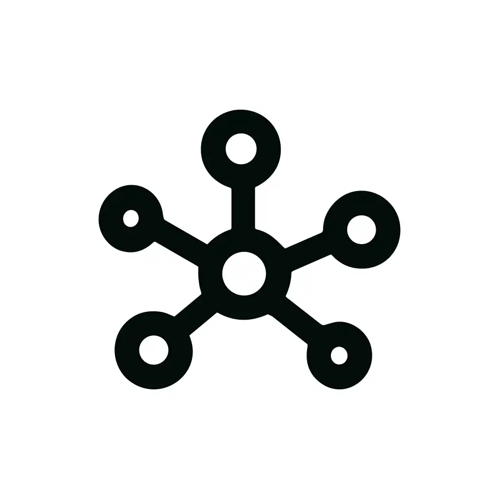 Outline Simple Molecule Connection Network Graphic Shape Element