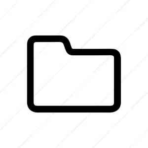 Simple Outline Folder Shape File System Icon