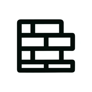 Simple Outline Wall Brick Construction Structure Icon