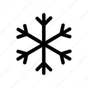 Simple Outline Snowflake Winter Holiday Icon Shape